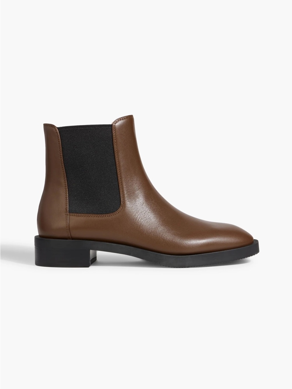 Stuart Weitzman • Sondra Sleek Chelsea Bootie leather boot Espresso brown ankle
